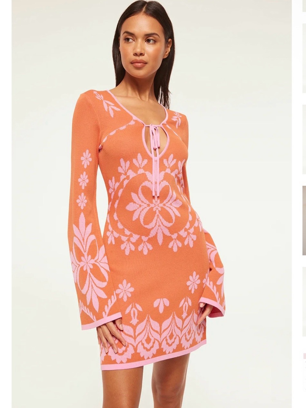 MISA - LOS ANGELES - Sahar Dress, Pink Flora Santiago. M